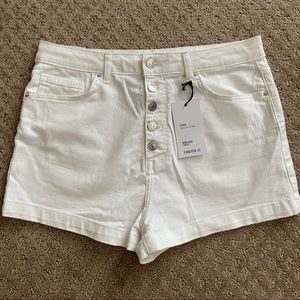 white denim shorts